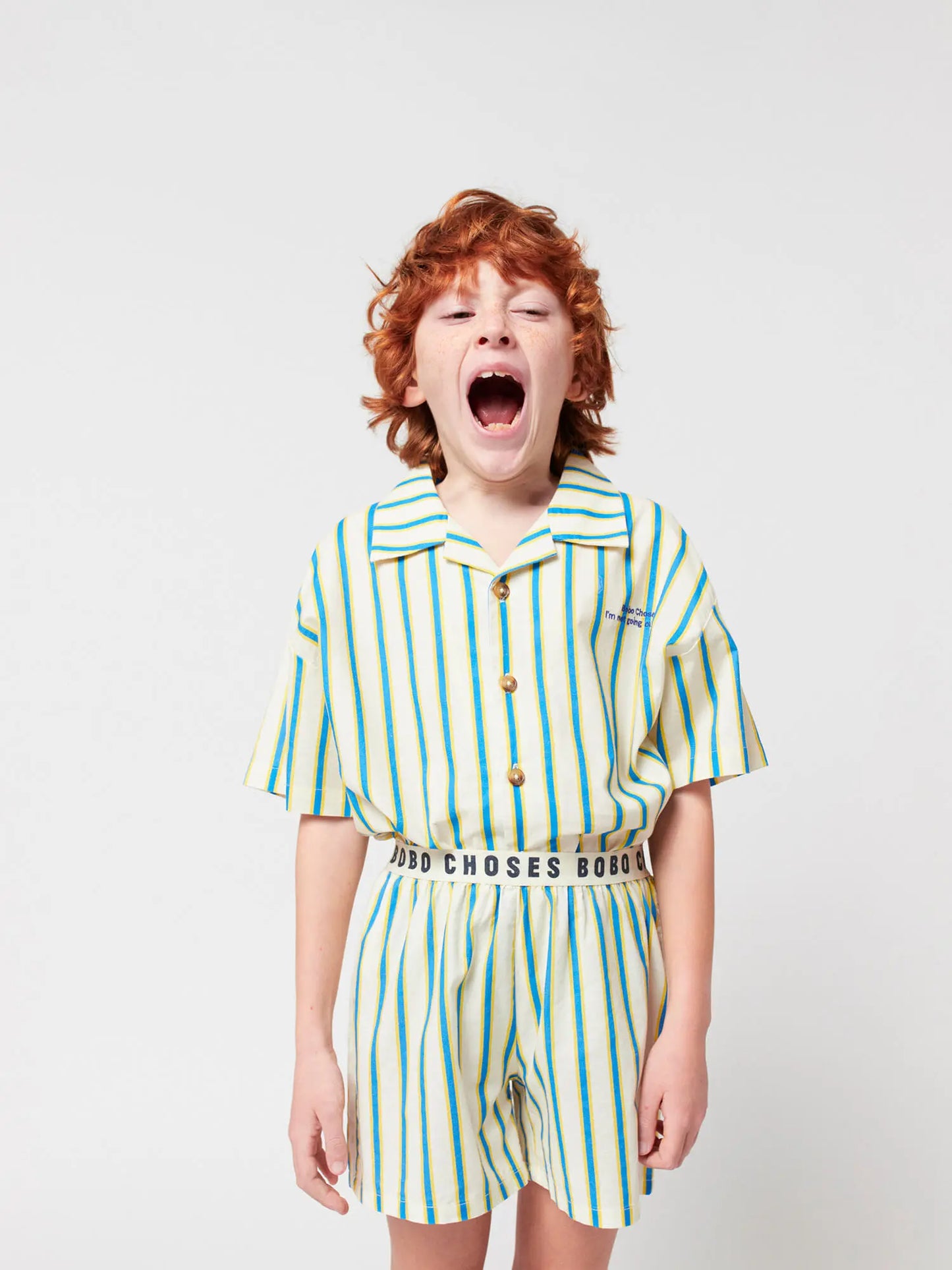 Yellow Stripes loungewear woven set