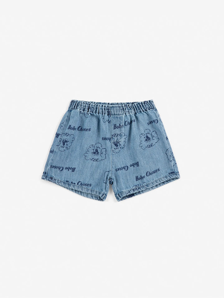 Pantalons curts denim estampat Pickles The Dog