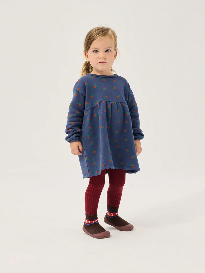 Stamp Bloom all over fleece dress