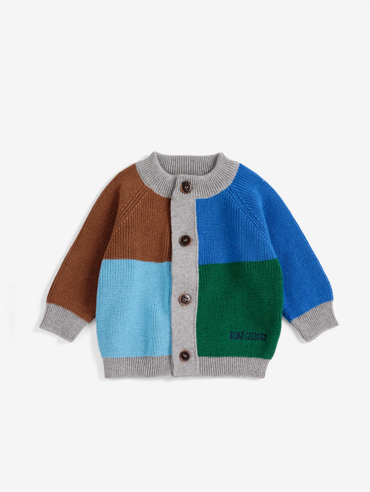 Bobo Choses color block cardigan