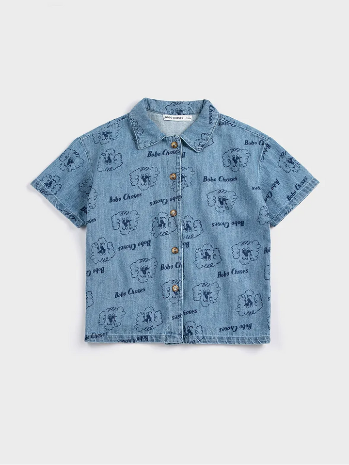 Camisa denim estampat Pickles The Dog