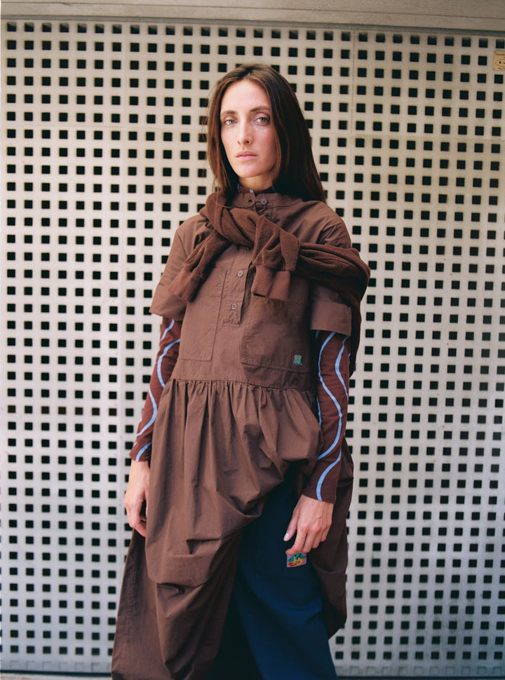Vestit midi amb tacte paper Monster Mug