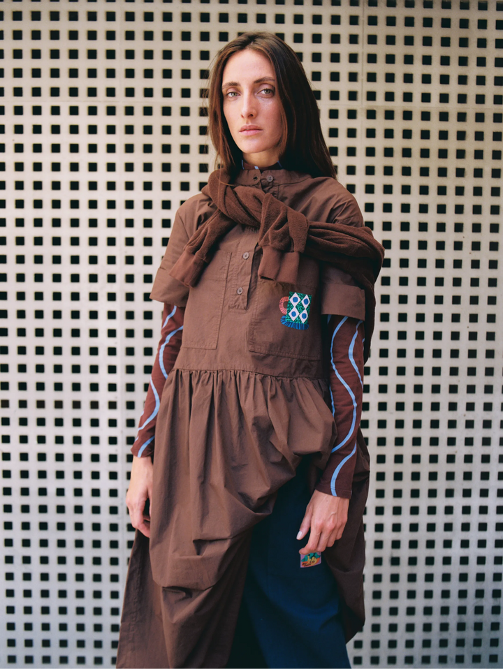 Monster Mug paper touch midi dress
